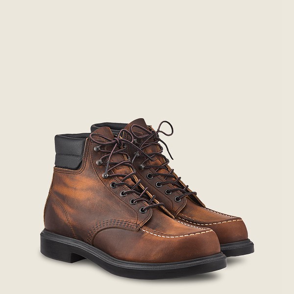 Red Wing Heritage Boots Dark Brown - Mens Classic Supersole - 6-inchr Rough & Tough Leather - 1862-Z